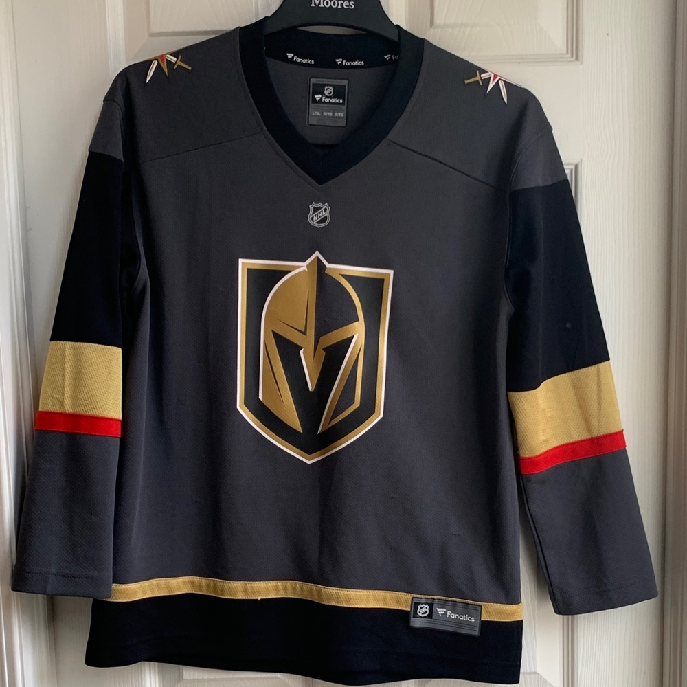 Fanatics Black and Gold Hockey Jersey